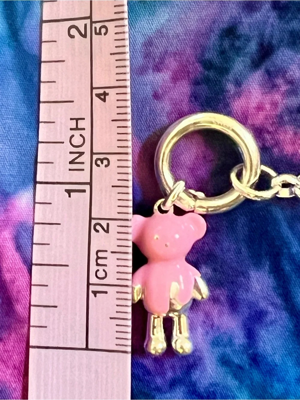 Tous 925 Sterling Silver Pink Bear Bracelet Y2K Barbiecore Enamel Charm + Box